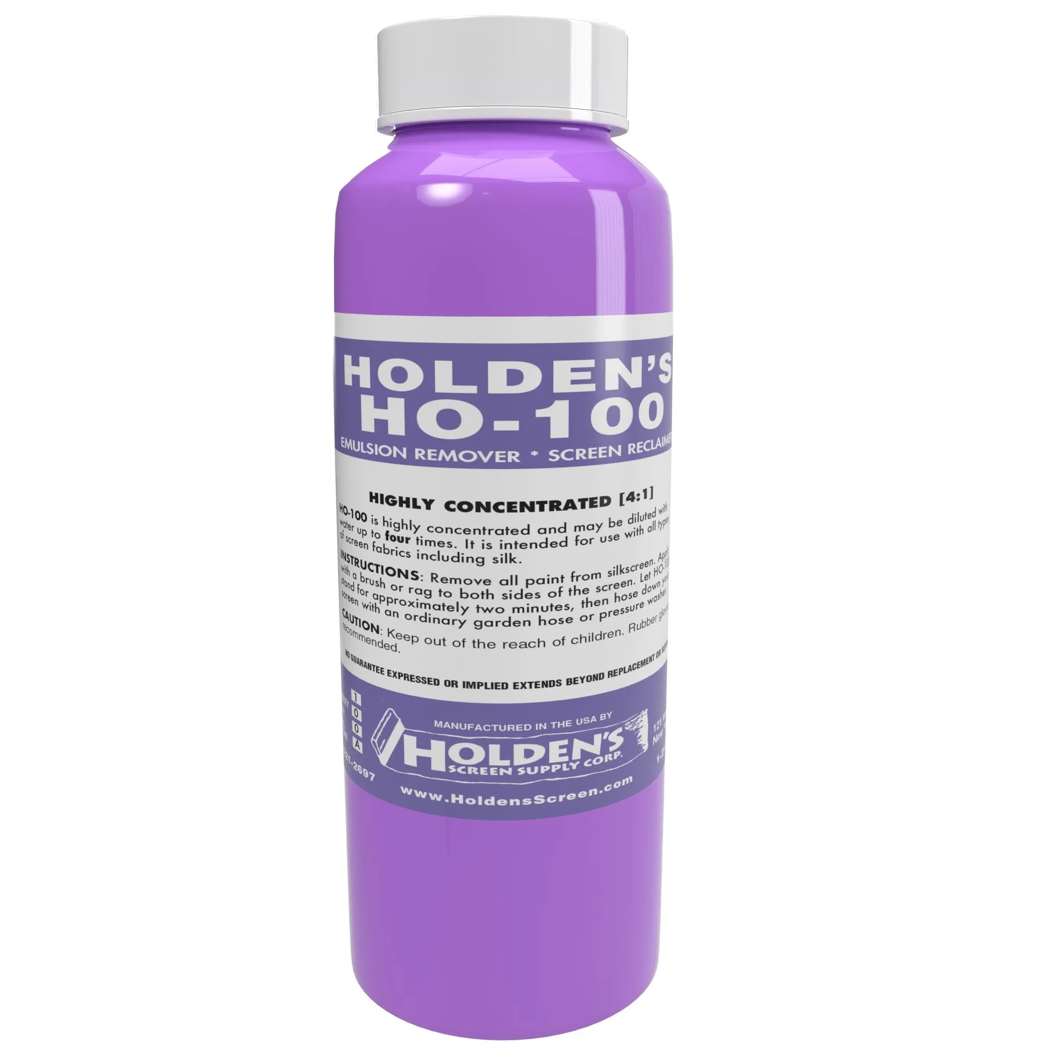 Holden's Screen Supply Emulsion Remover | Highly Concentrated Photo Emulsion Cleaning | Powerful & Effective Solution for Emulsion Removal | Professional Screen Printing Cleaner (HO-100)