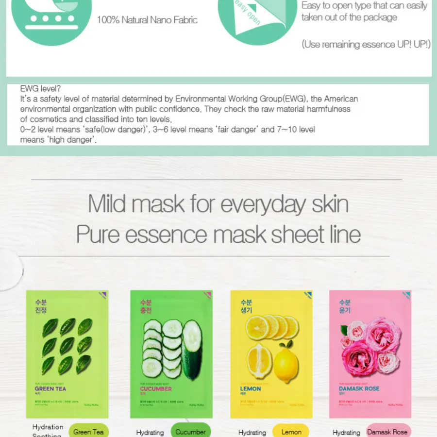 HOLIKA HOLIKA Pure Essence Mask Sheet Pearl, 1 sheet 20ml/ 0.67fl.oz