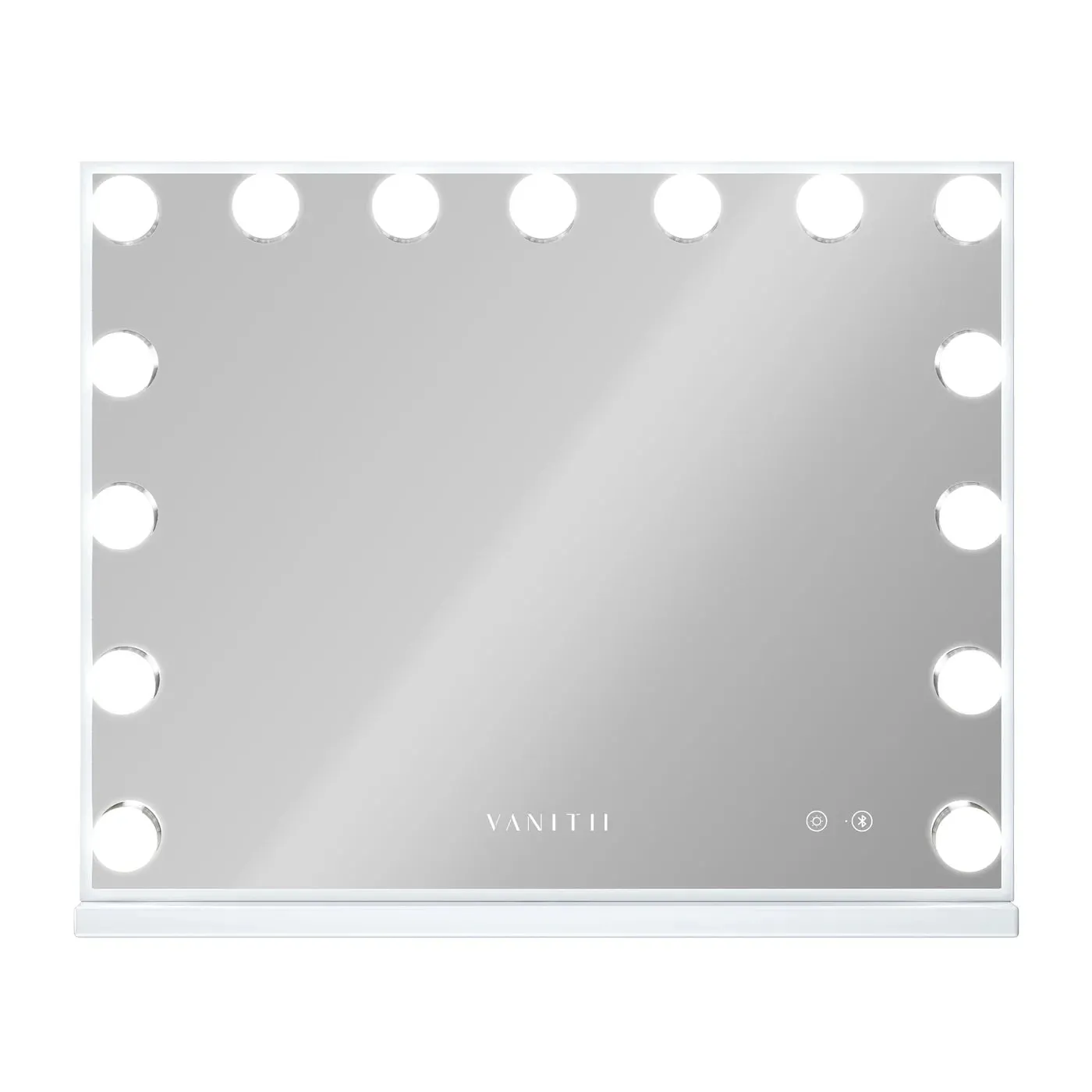 Hollywood Vanity Mirror with Bluetooth Speaker XXL - 15 Dimmable LED Bulbs