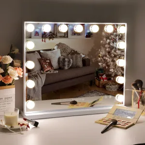 Hollywood Vanity Mirror with Bluetooth Speaker XXL - 15 Dimmable LED Bulbs