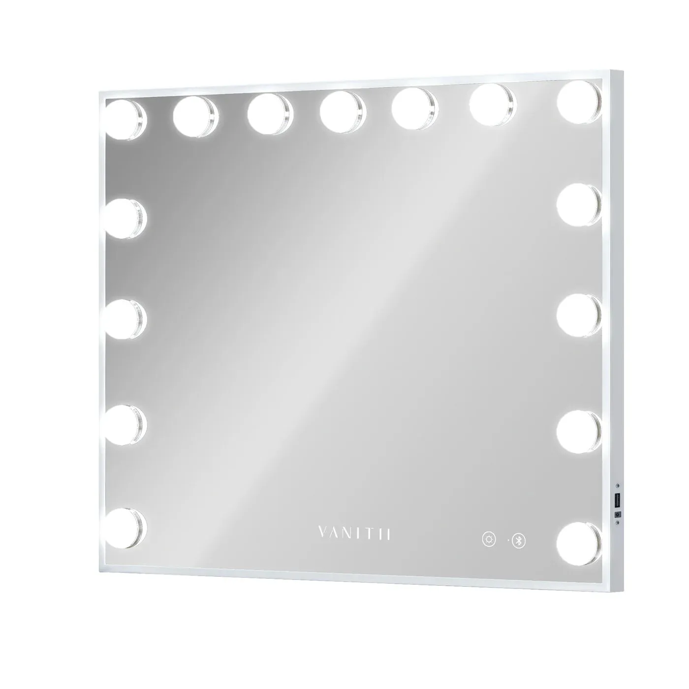 Hollywood Vanity Mirror with Bluetooth Speaker XXL - 15 Dimmable LED Bulbs