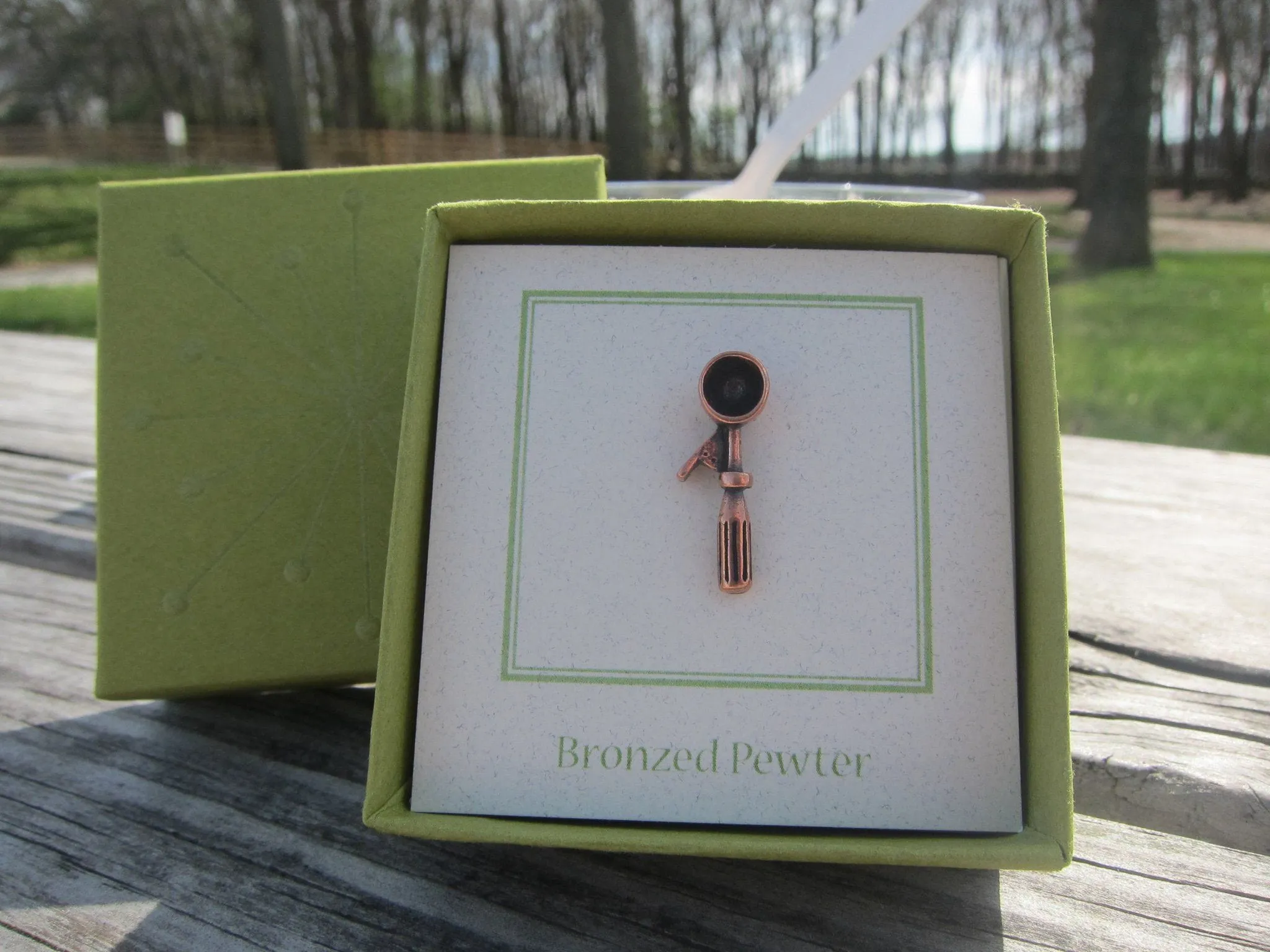 Ice Cream Scoop Copper Lapel Pin