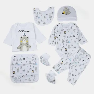 Infant Boys Cotton Set 7PCs Set Bear-Light Blue