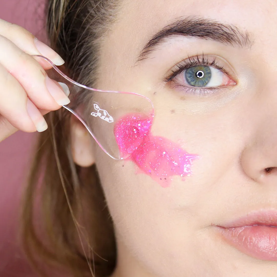 Introducing the ULTRA Glow-Getter: Peel-off Pink Frenzy Sparkle Mask (comes with an awesome applicator!) - 50ml of pure magic! 🌟