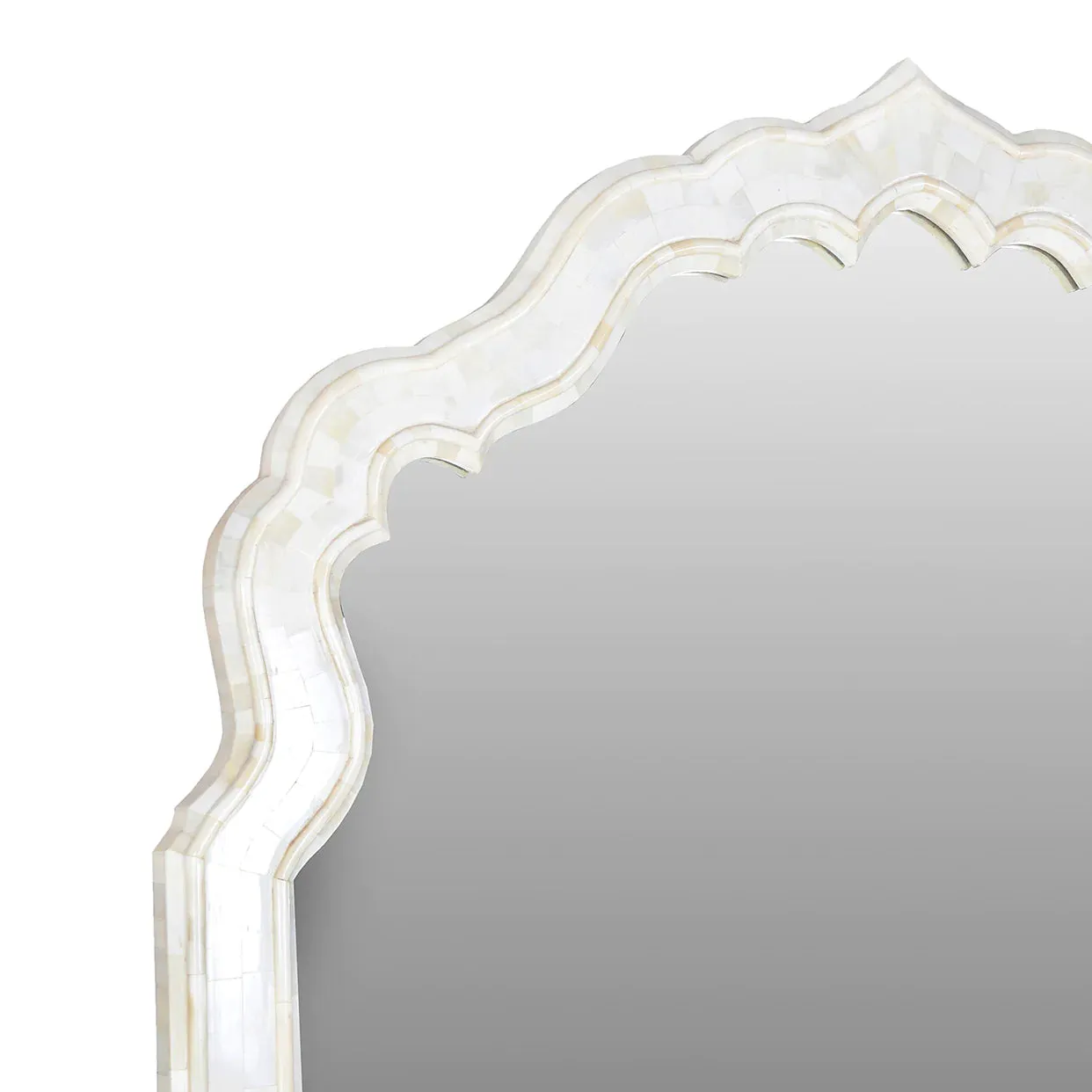 Ivory Floor Mirror