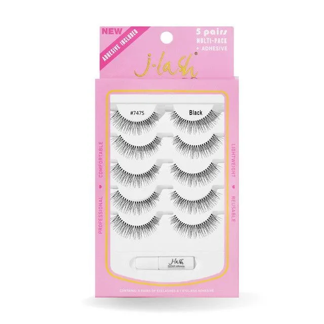 J-lash 5 Pair w/ Adhesive - #747S