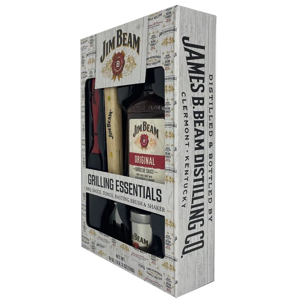 Jim Beam Deluxe BBQ Gift Includes 18oz of Original Barbeque Sauce and Tools-MSRF