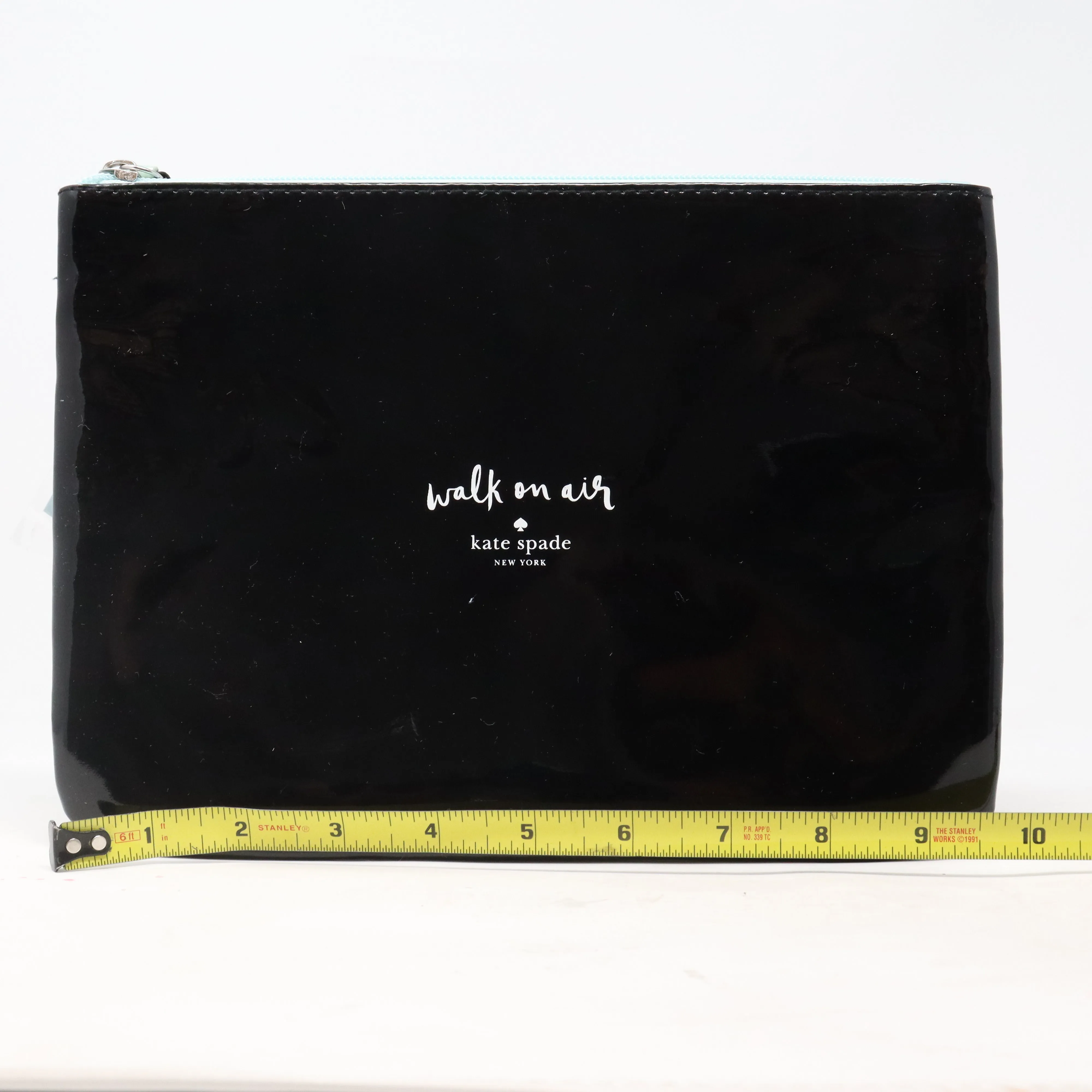 Kate Spade Black And Teal Walk On Air Cosmetic Bag  / New