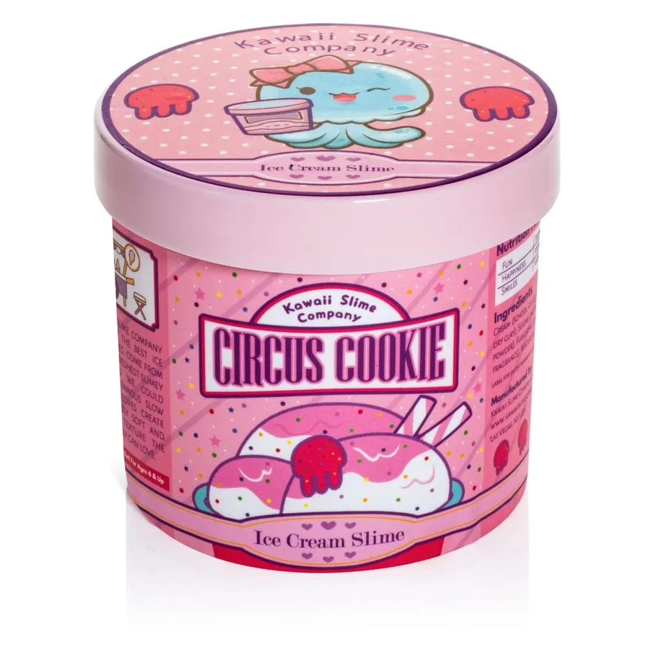 Kawaii Slime Company Circus Cookie Scented Ice Cream Pint Slime