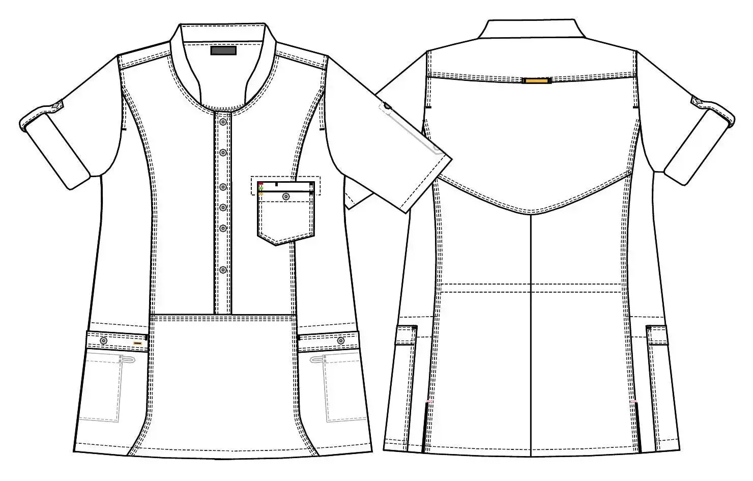 Kentaur Ladies Half Smock w/Soft Stand Up Collar