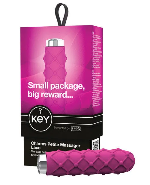 Key by Jopen Charms Lace Petite Massager - Pink