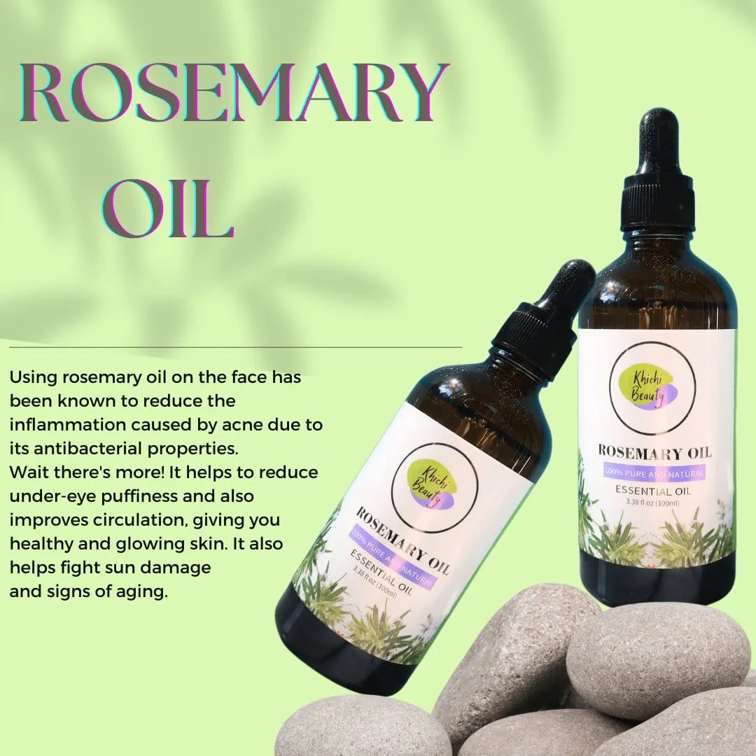 Khichi Beauty 5 Pack Moisturizing Oils, Star Anise, Pomegranate, ,Aloe Vera, Rosemary And Apricot 3.38 Fl Oz Bottles Each.