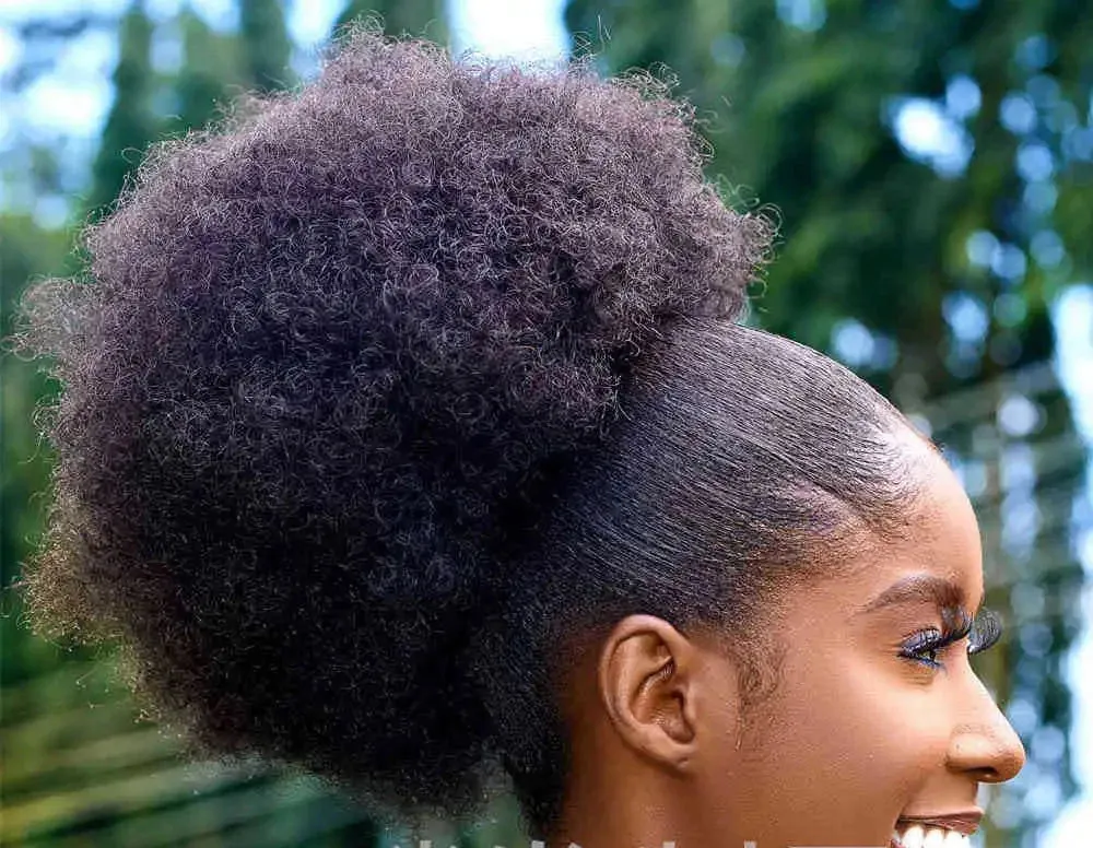 Kinky Big Afro Puff Drawstring Ponytail Extensions