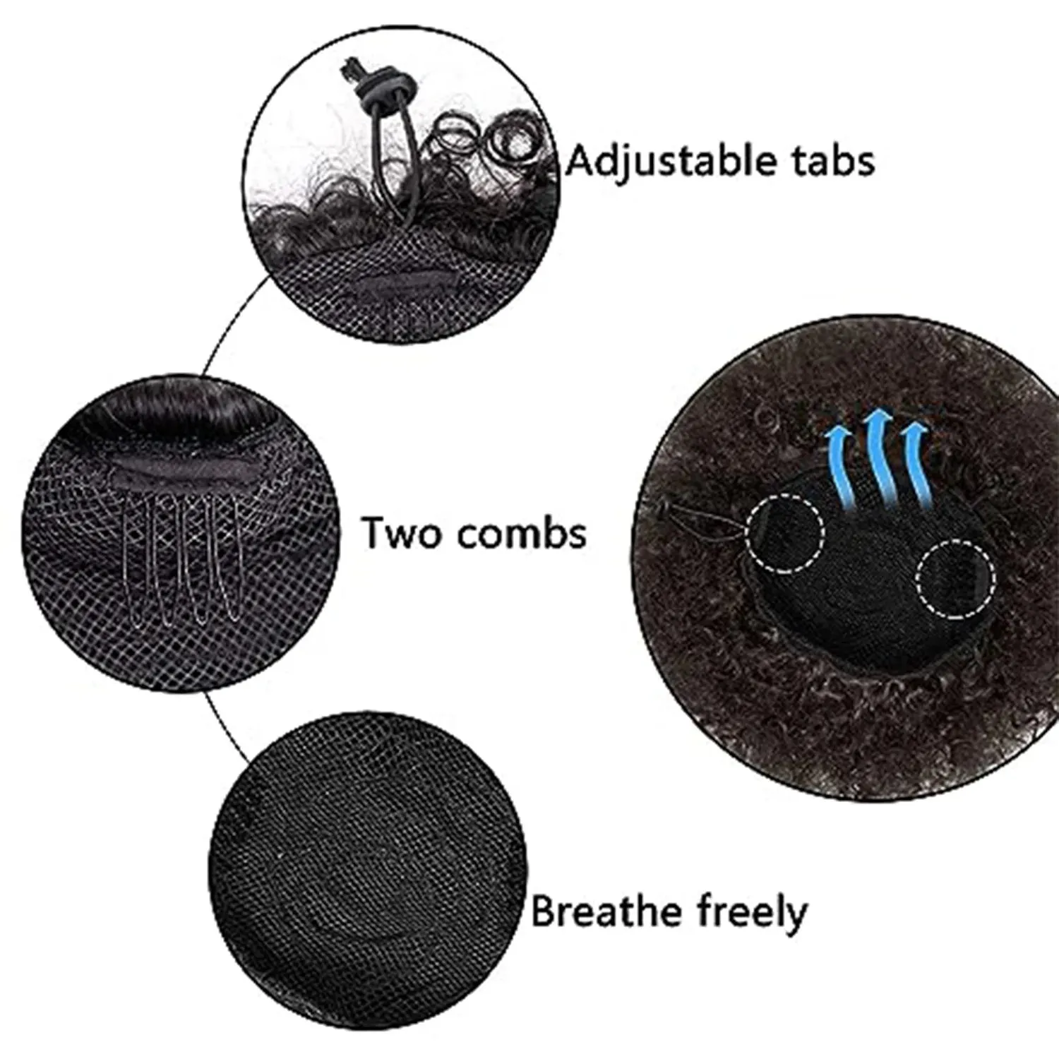 Kinky Big Afro Puff Drawstring Ponytail Extensions