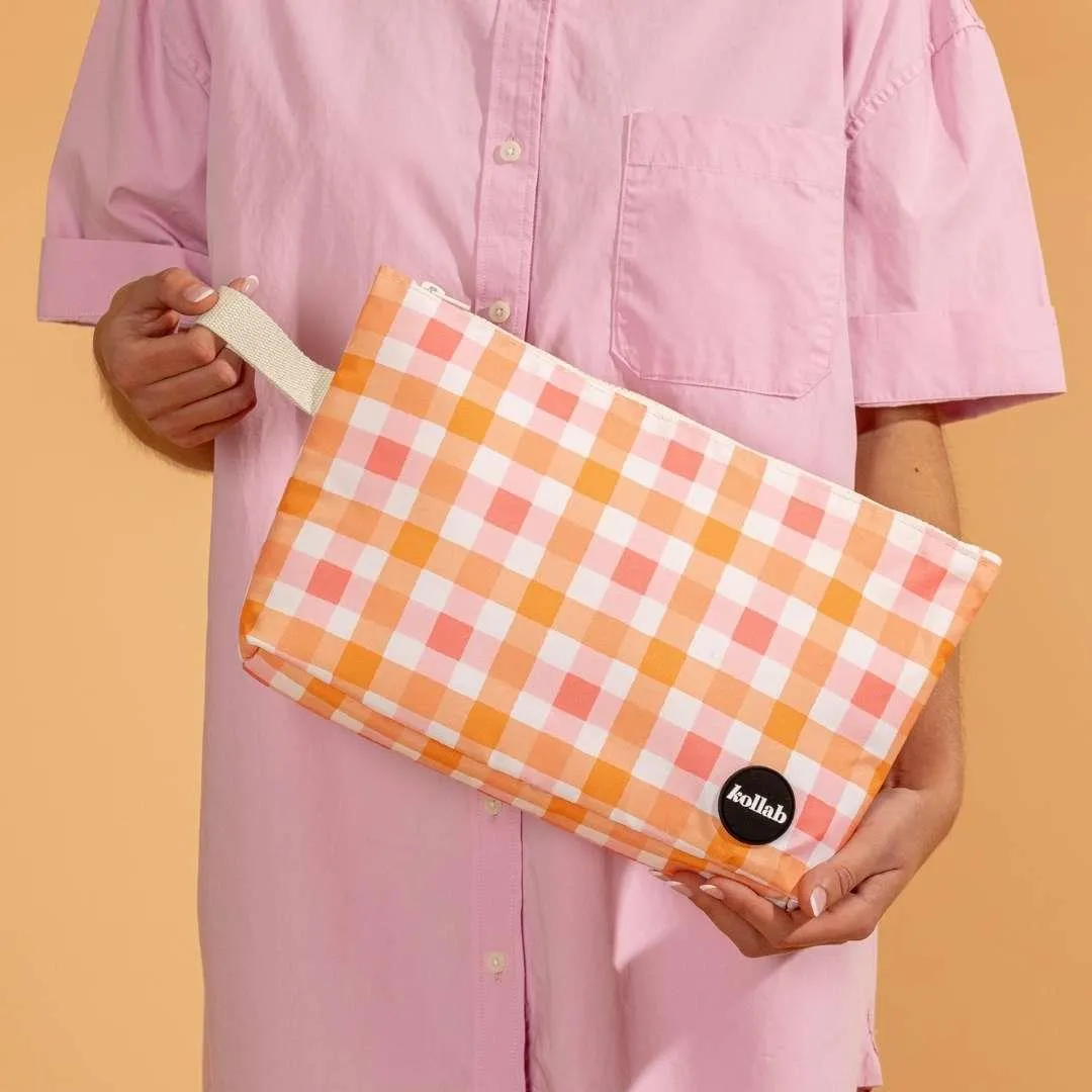 KOLLAB WET BAG: WATERMELON PEACH CHECK