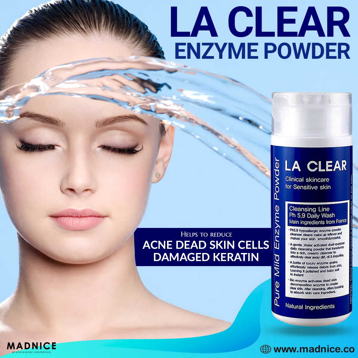 La Clear Pure & Mild Enzyme Powder - 70g