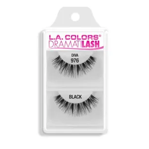 L.A. COLORS - Dramatilash Dainty False Eyelashes Black, Diva 976 - 0.17 oz. (5 g)