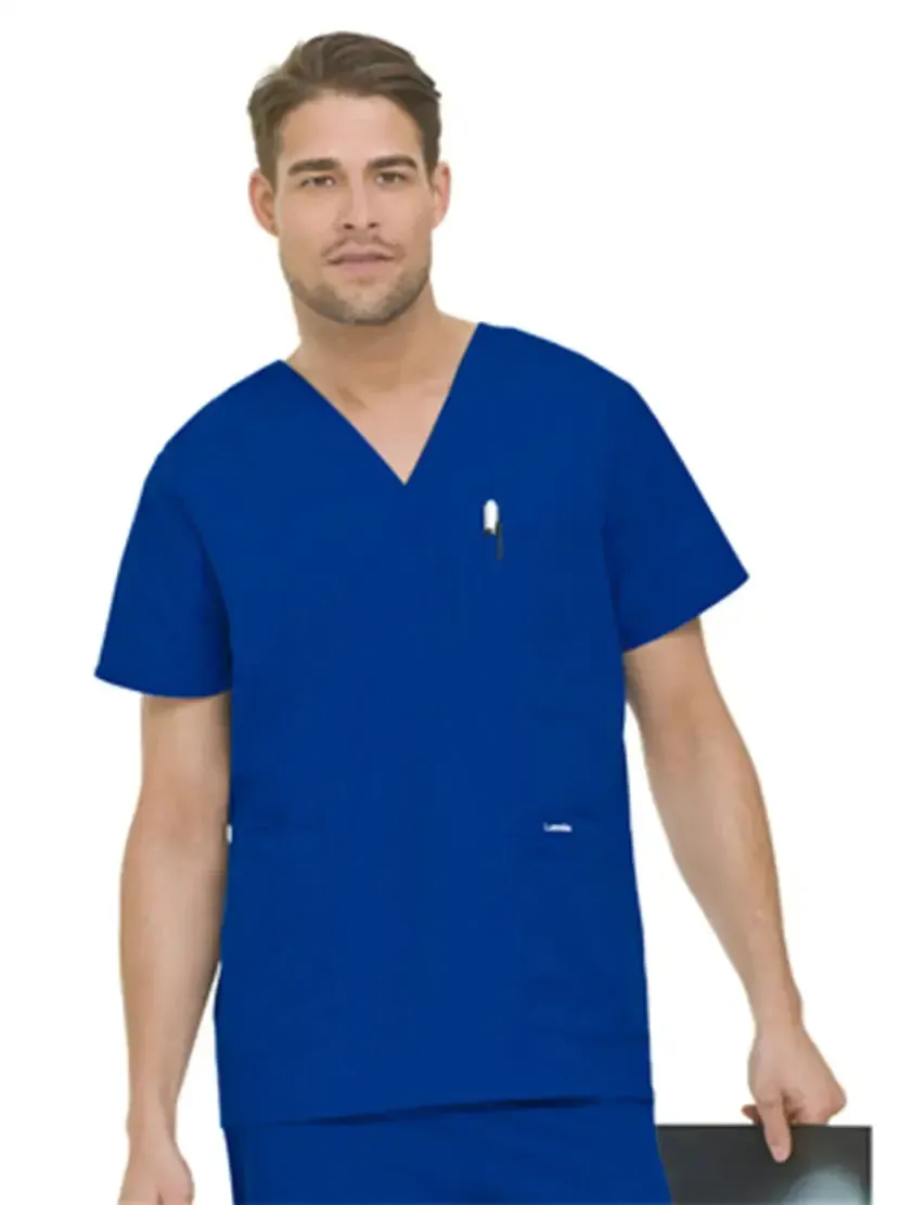 Landau Men's V-Neck 5-Pocket Scrub Top