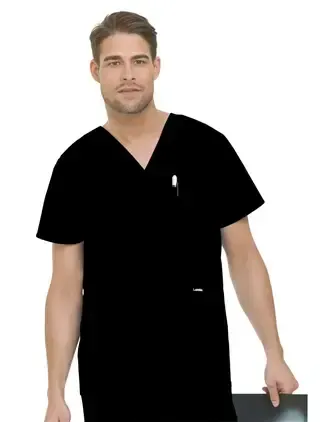 Landau Men's V-Neck 5-Pocket Scrub Top
