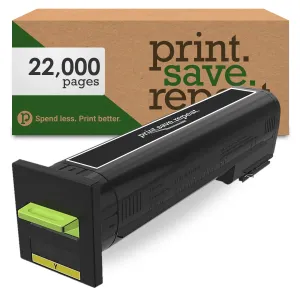 Lexmark 72K1XY0 Yellow Extra High Yield Remanufactured Toner Cartridge for CS820 [22,000 Pages]