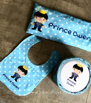 Lil' Bean Cake with Bib Gift Set - Diaper Cake   Beansprout Pillow   Bib