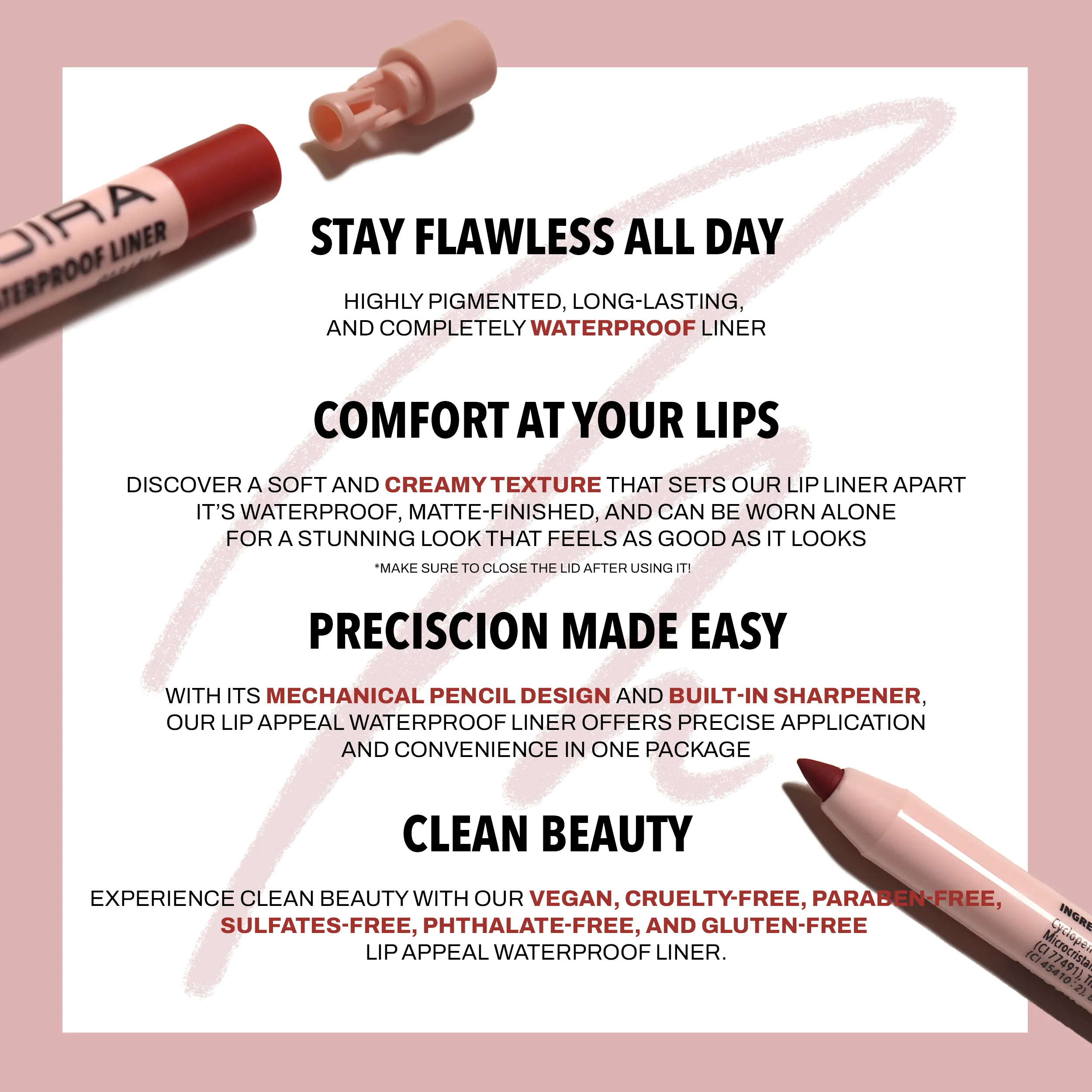 Lip Appeal Waterproof Liner (008, Queen)