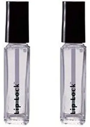 Lip Lock Clear Lipstick Sealer with Brush Applicator .25 oz. by Beauty Glamour - 2 Pack