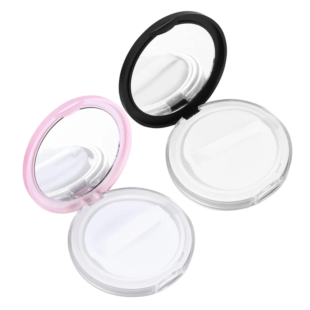 Loose Powder Puff Storage Box Set Makeup for Powder Travel Case Protector
