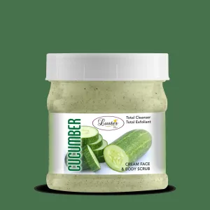 Luster Cucumber Face & Body Cream Scrub (Paraben & Sulfate Free)-500 ml