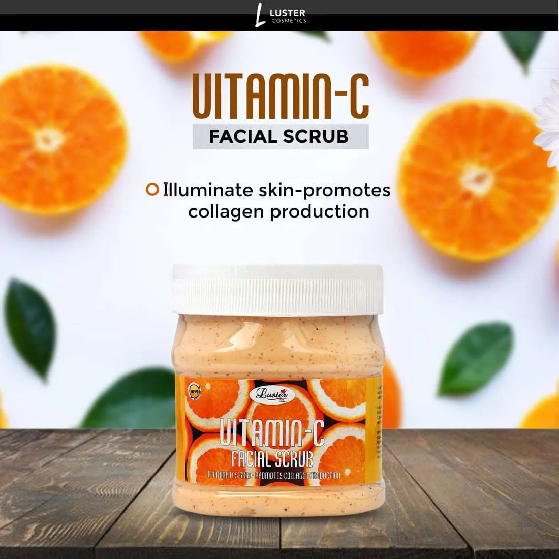 Luster Vitamin C Face & Body Facial Scrub - 500 ml