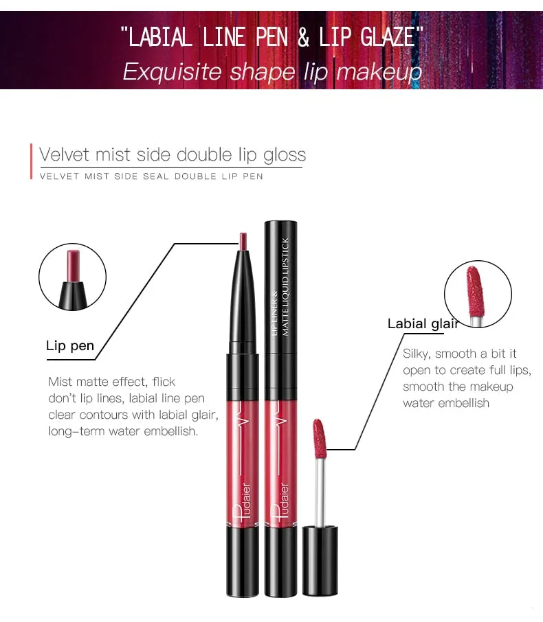LuxeLine Lip Enhancer - Pudaier Lip Liner Lipstick