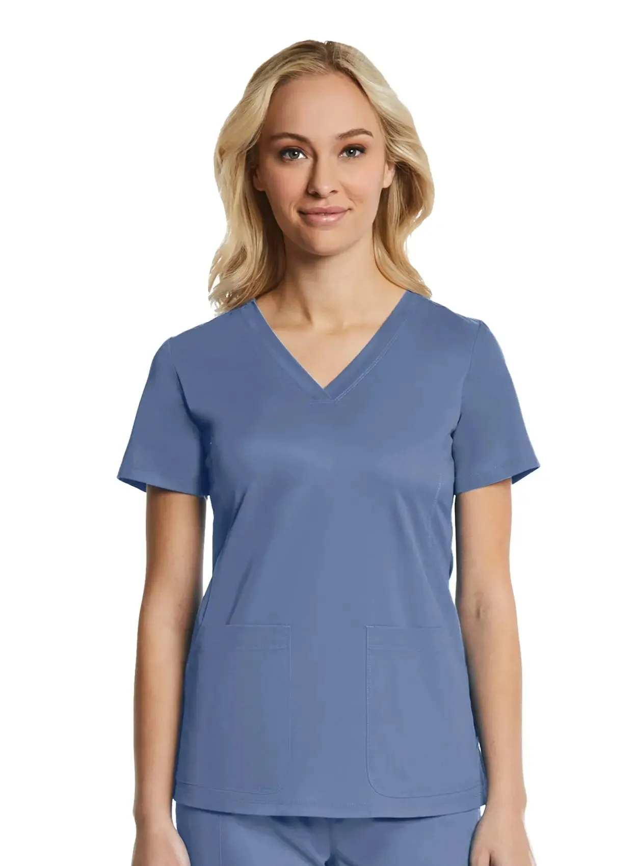 Maevn Sporty & Comfy Multi Pocket V-neck Top