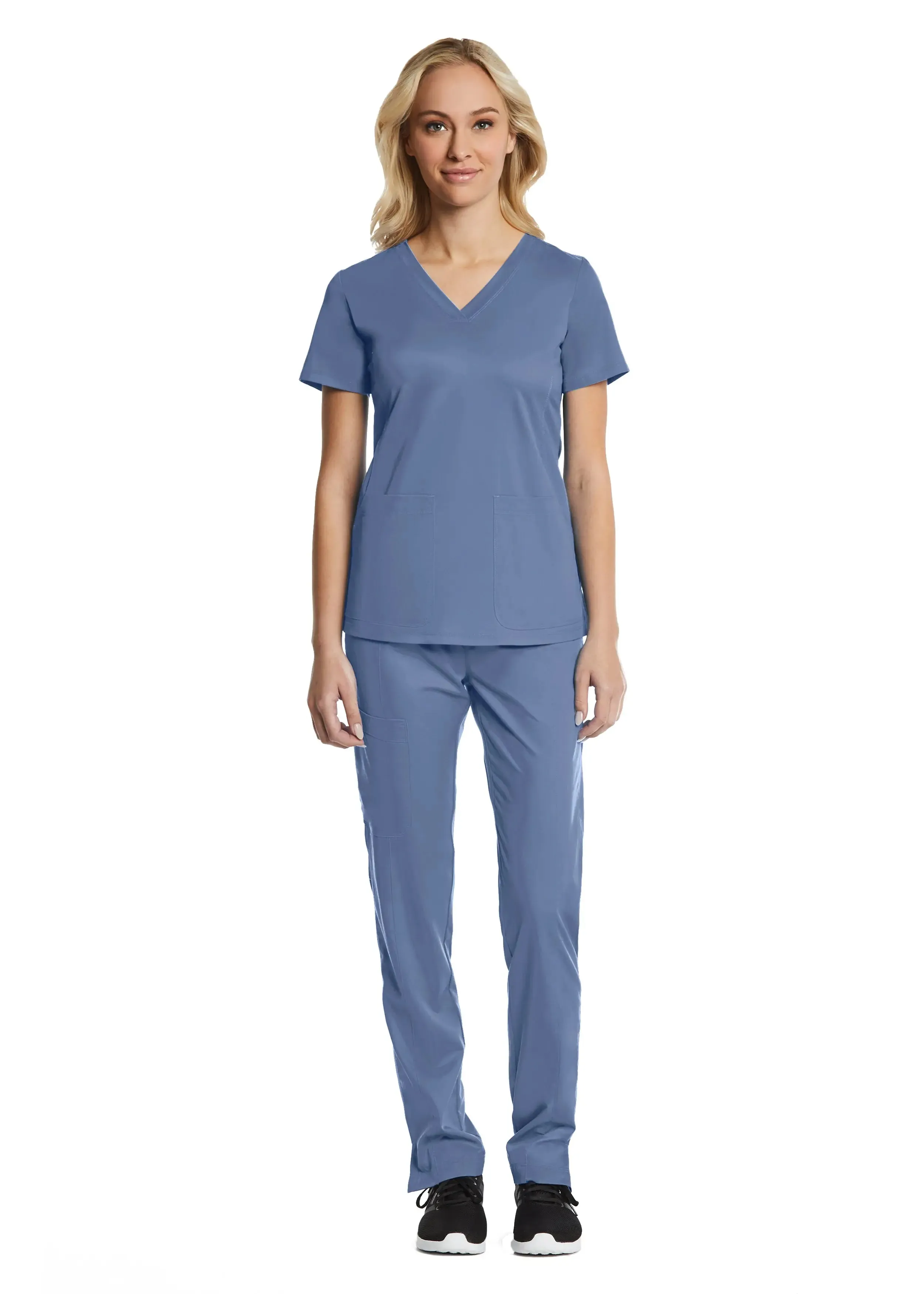 Maevn Sporty & Comfy Multi Pocket V-neck Top
