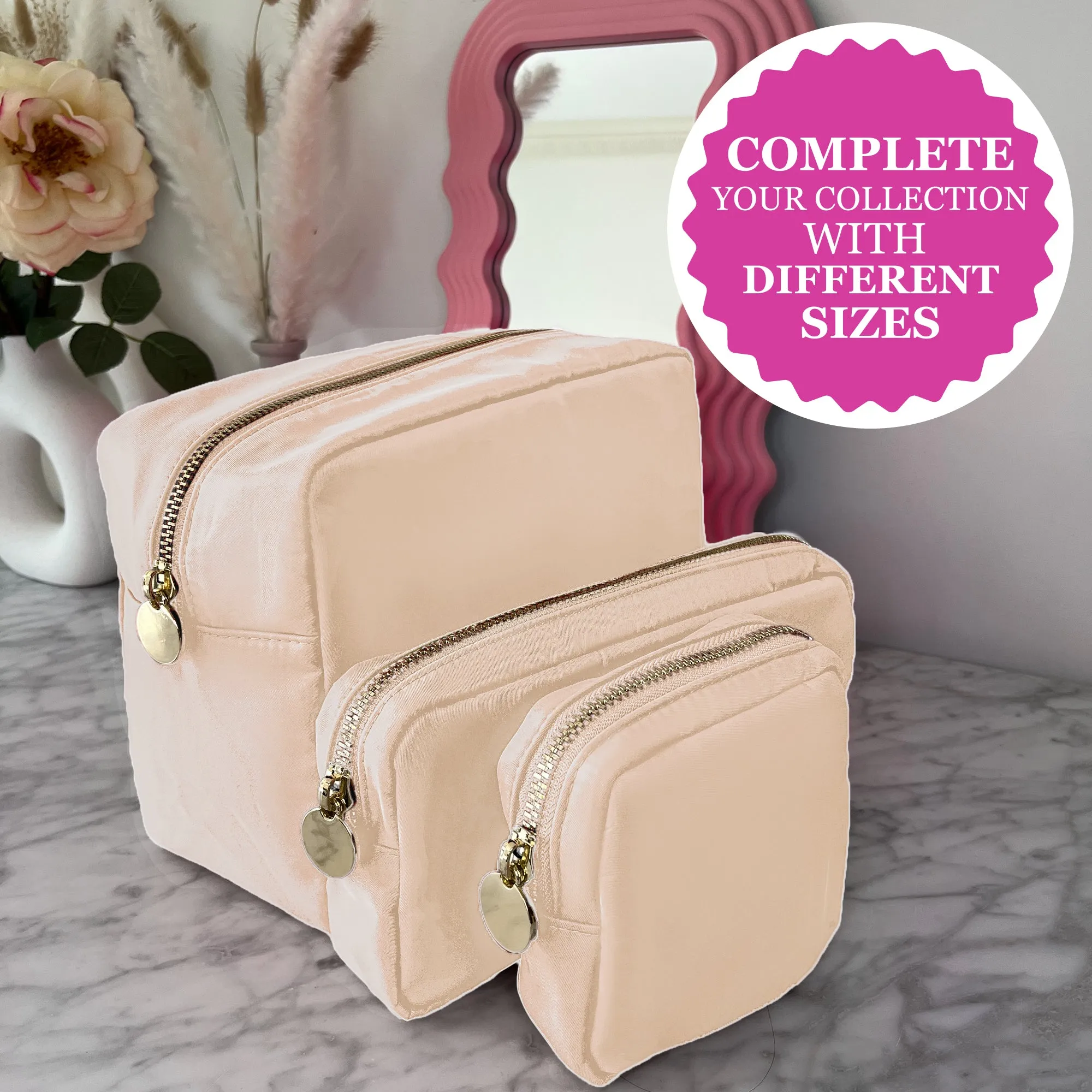 Makeup Bag With Compartments, Make Up Bag, Travel Makeup Bag, Cosmetic Bag, Makeup Case, Travel Cosmetic Bags for Women, Large Makeup Bag Organizer, Makeup Pouch, Makeup Travel Bag, Beige Makeup Bags