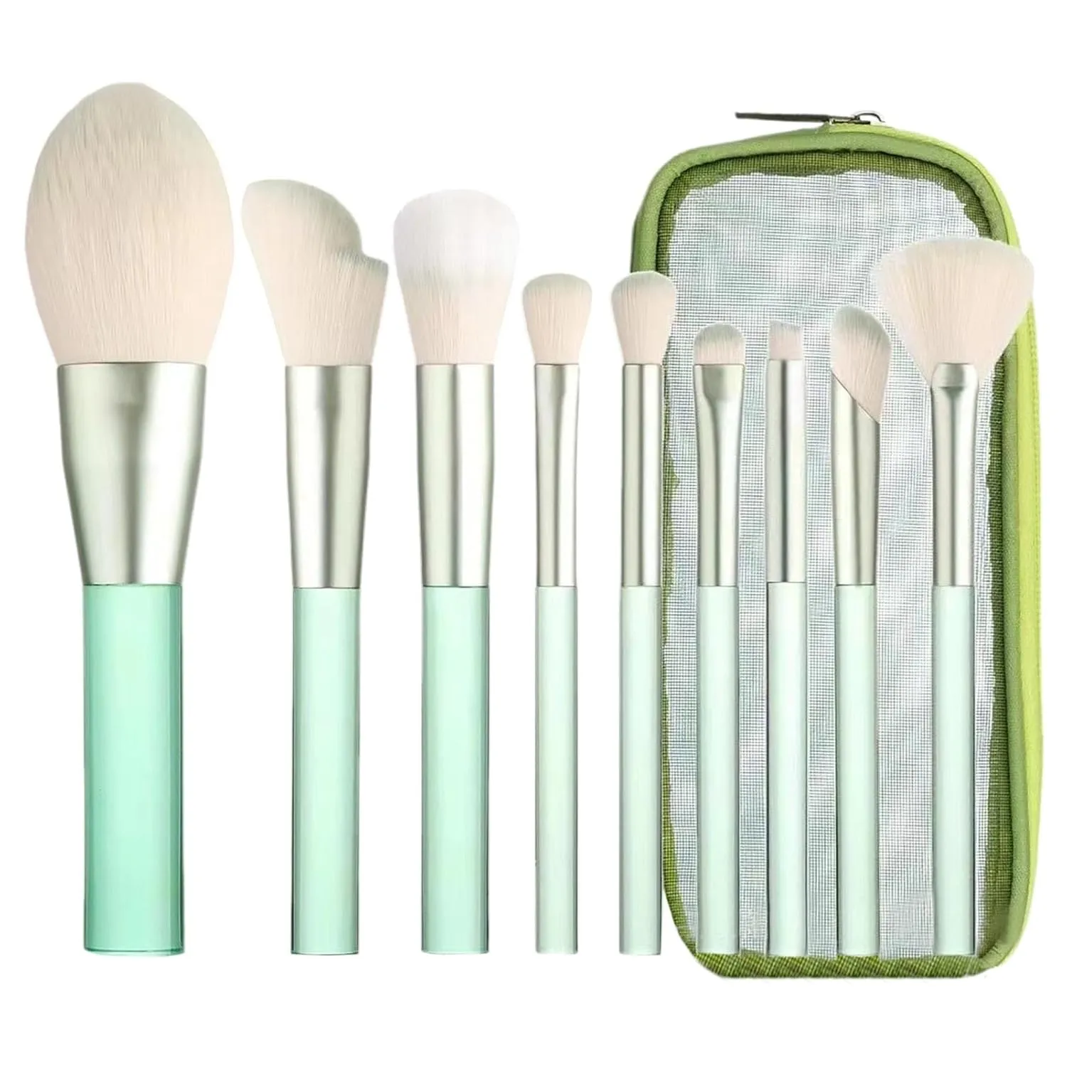 Makeup Brushes with Organizer Bag, 9 Pcs Professional Synthetic Foundation Brush,Contour Concealer Eyeshadow Powder Eyeliner Blending Brush,Birthday Gifts for Women