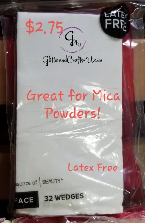 MakeUp Sponge Wedges - Great for Mica, Chameleon & Micro Dust