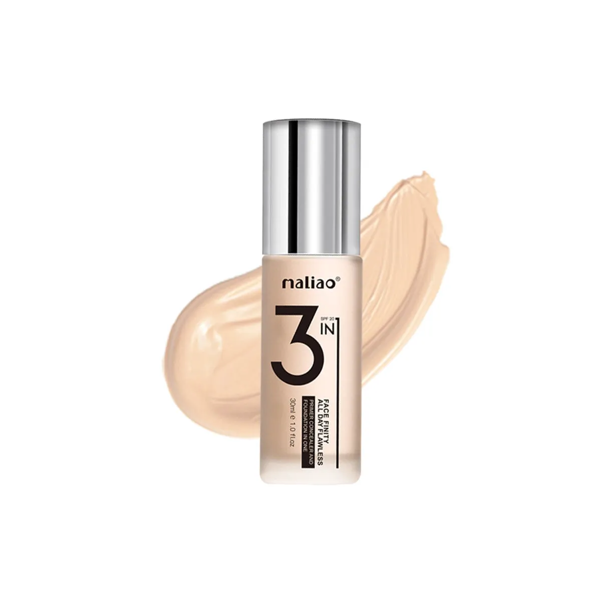 Maliao 3-IN-1 Face Finity Primer, Concealer & Foundation - Flawless All Day