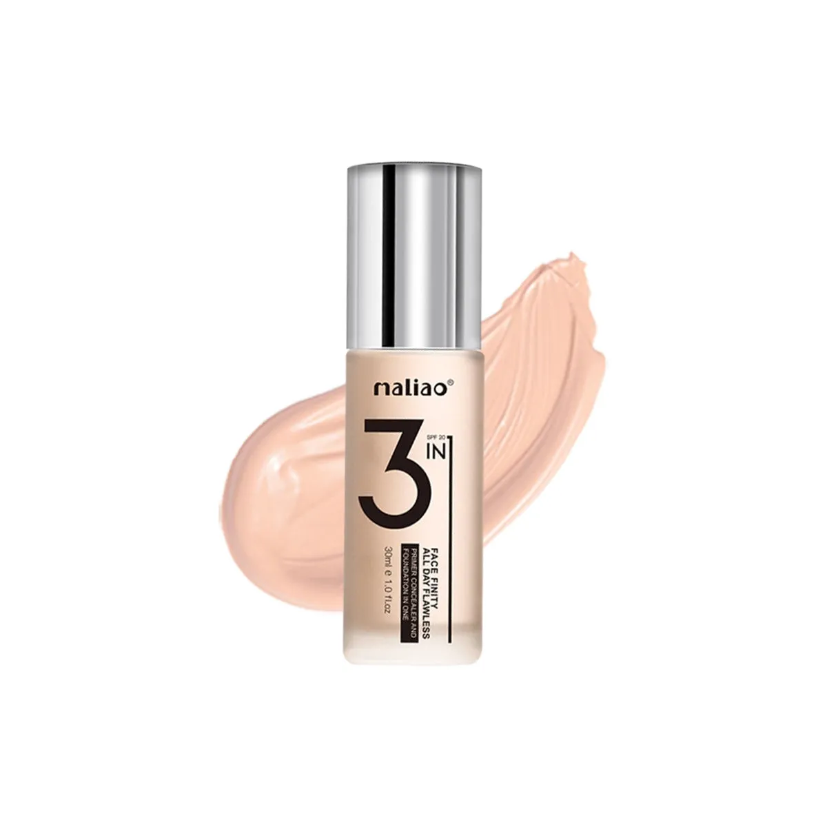 Maliao 3-IN-1 Face Finity Primer, Concealer & Foundation - Flawless All Day
