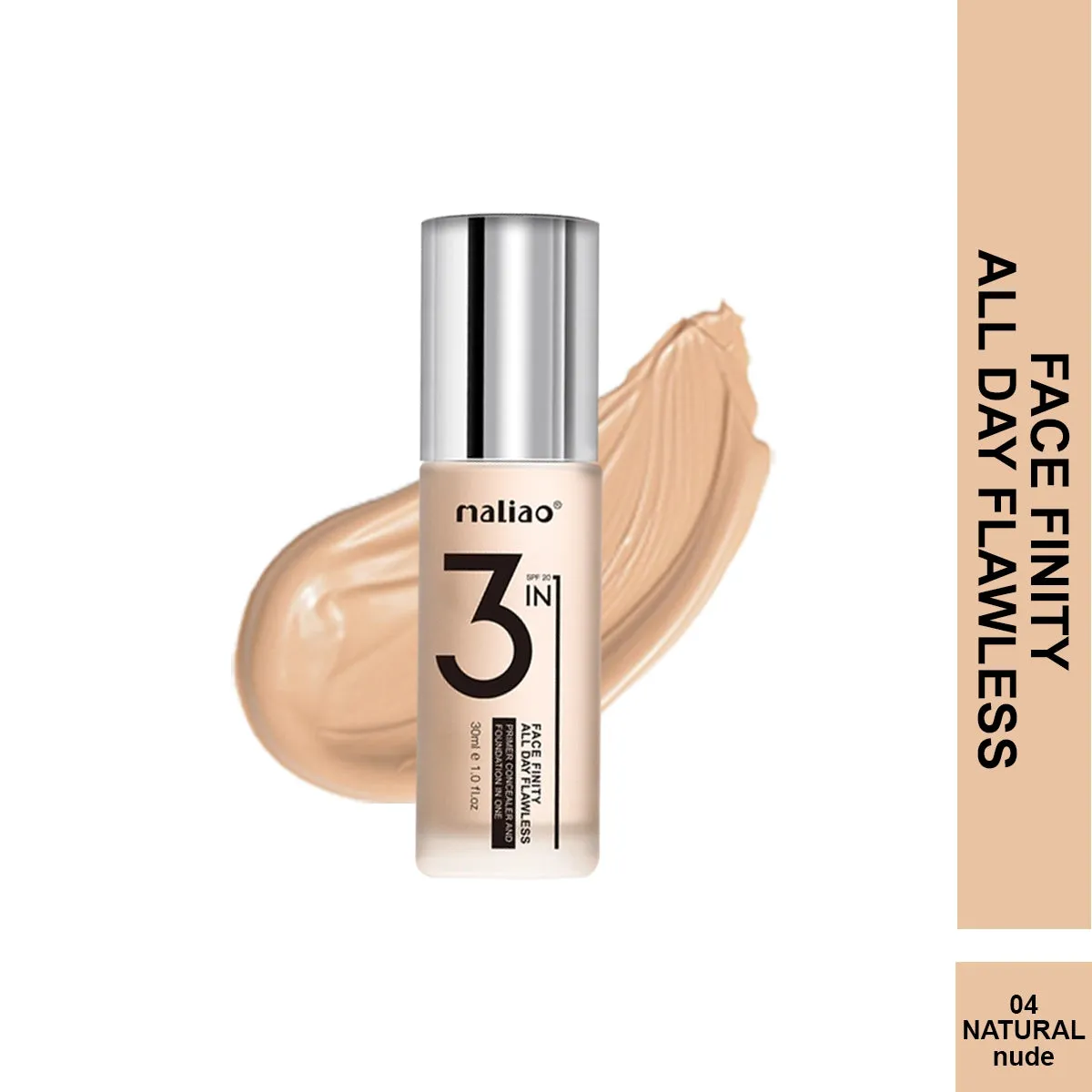 Maliao 3-IN-1 Face Finity Primer, Concealer & Foundation - Flawless All Day