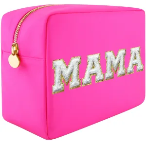 MAMA Bag Nylon Makeup Bag Large - Hot Pink Cosmetics Bag For Women