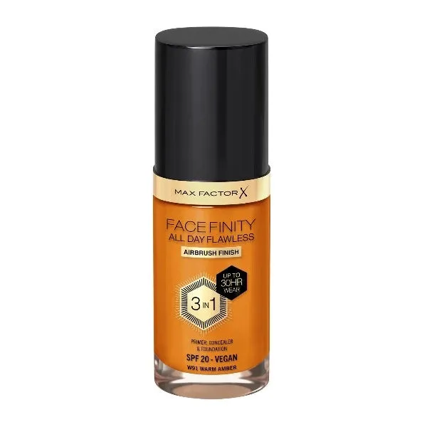 Max Factor Facefinity All Day Flawless 3 in 1 Foundation W91 Warm Amber