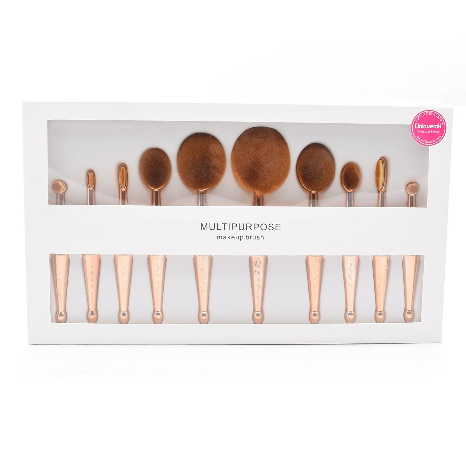 Mermaid Oval Makeup Brushes Set