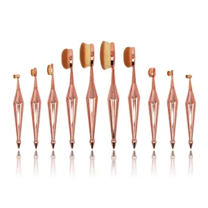 Mermaid Oval Makeup Brushes Set