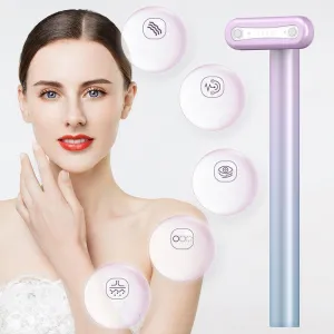 Micro-Current Eye Massager - 4 in 1 Facial Wand, Red Light Therapy for Face and Neck, Facial Massager, Reduce Wrinkles, Anti-Aging Facial Tools