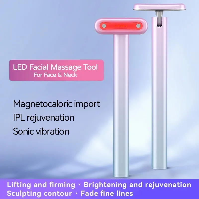 Micro-Current Eye Massager - 4 in 1 Facial Wand, Red Light Therapy for Face and Neck, Facial Massager, Reduce Wrinkles, Anti-Aging Facial Tools