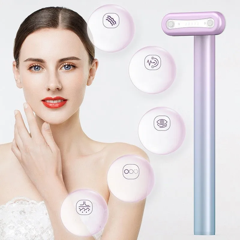 Micro-Current Eye Massager - 4 in 1 Facial Wand, Red Light Therapy for Face and Neck, Facial Massager, Reduce Wrinkles, Anti-Aging Facial Tools