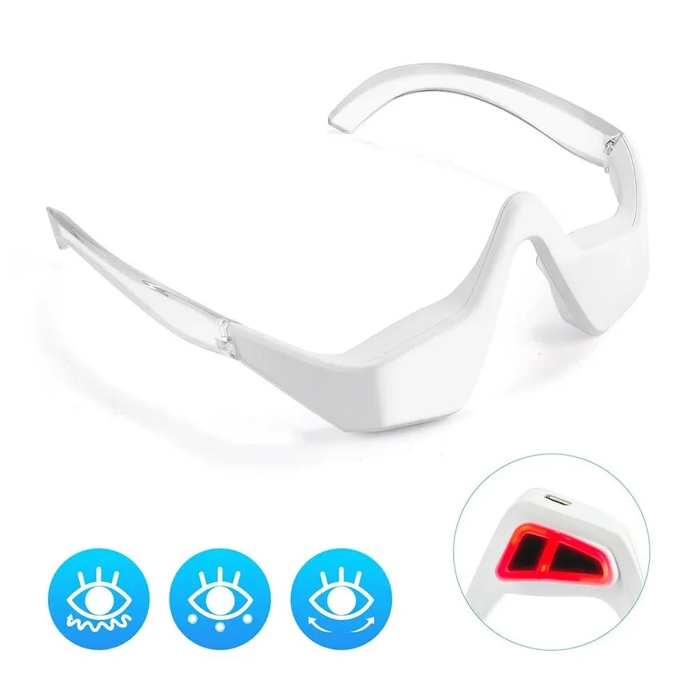 Micro-Current Pulse Eye Massager with Red Light - 3D Massager that Relieves Dark Circles, Removes Wrinkles, Anti-Ageing