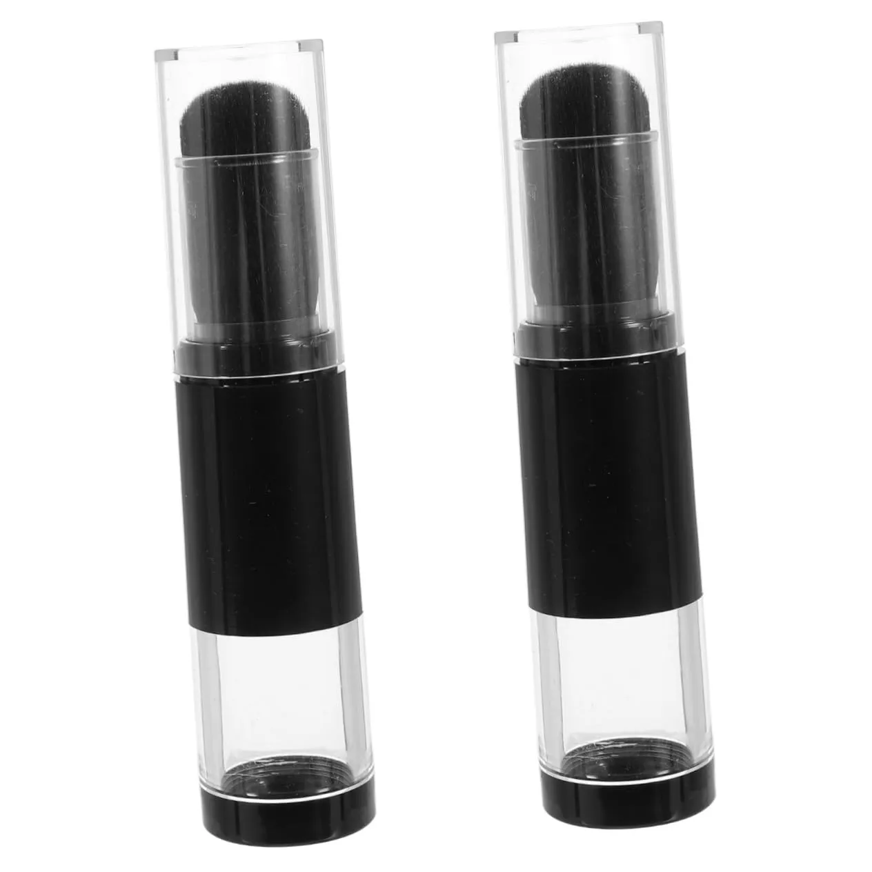 Mikinona 2pcs Refillable Foundation Brush with Loose Powder Dispensing Jar Portable Makeup Applicator for Travel Compact Design for Blush and Finishing Powder Lightweight and for Home and