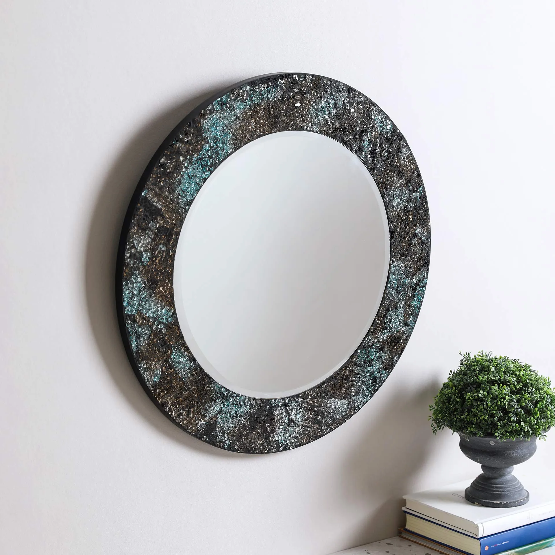 Modern Mosaic Decorative Mirror  Farmhouse Style Mirror Wall  Mosaic