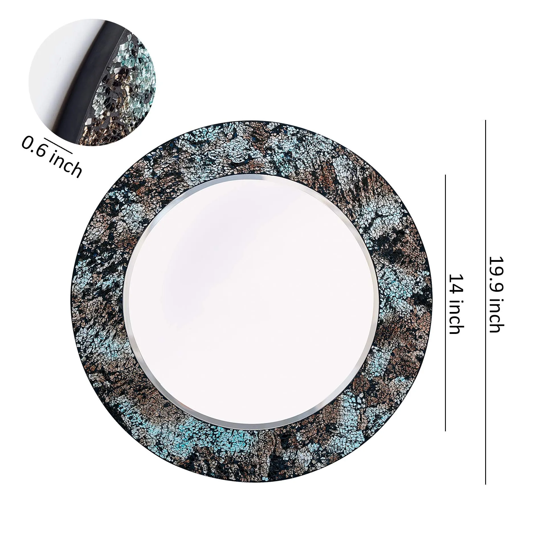 Modern Mosaic Decorative Mirror  Farmhouse Style Mirror Wall  Mosaic